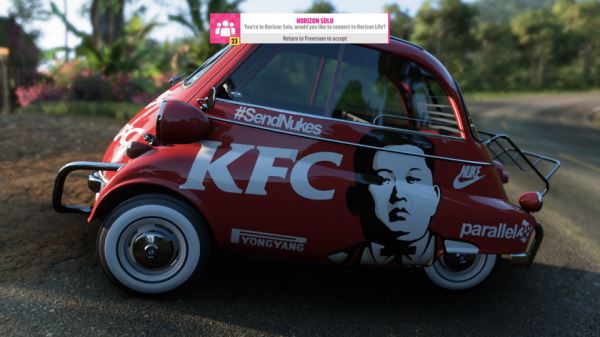 <br />
						Игрока заблокировали в Forza Horizon 5 на 8000 лет за изображение Ким Чен Ына на автомобиле<br />
					
